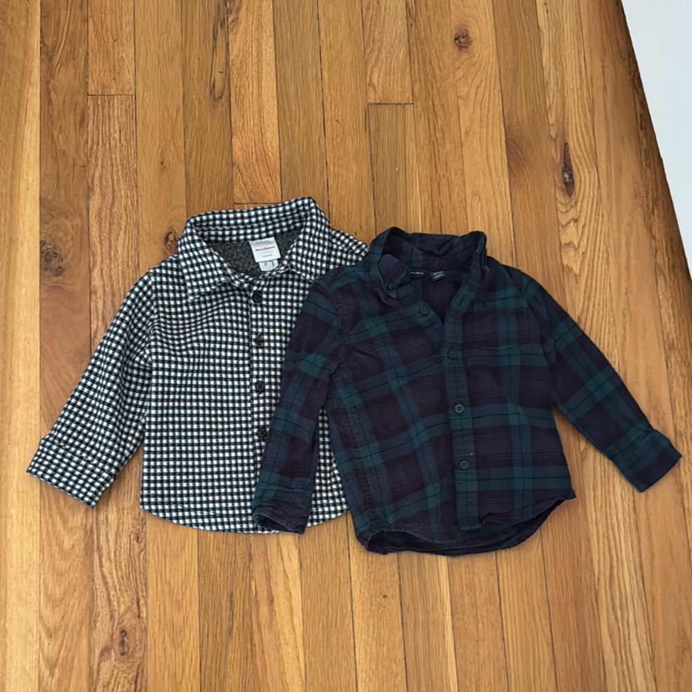Janie and Jack and Hanna Anderson - boys Toddler Plaid Checkered Shirts